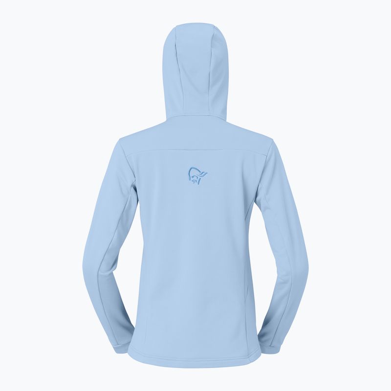 Moteriškas žygio džemperis NORRONA Falketind Warm2 Stretch Hood cashmere blue/allure 6