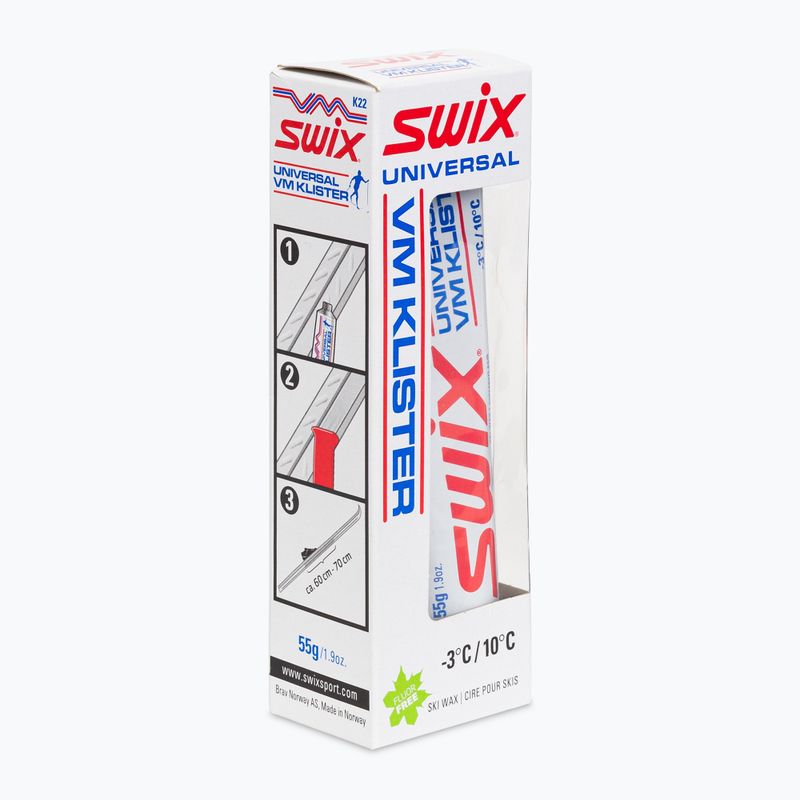 Swix Uni VM Klister tepalas bėgimo slidėms nuo -3C iki 10C K22
