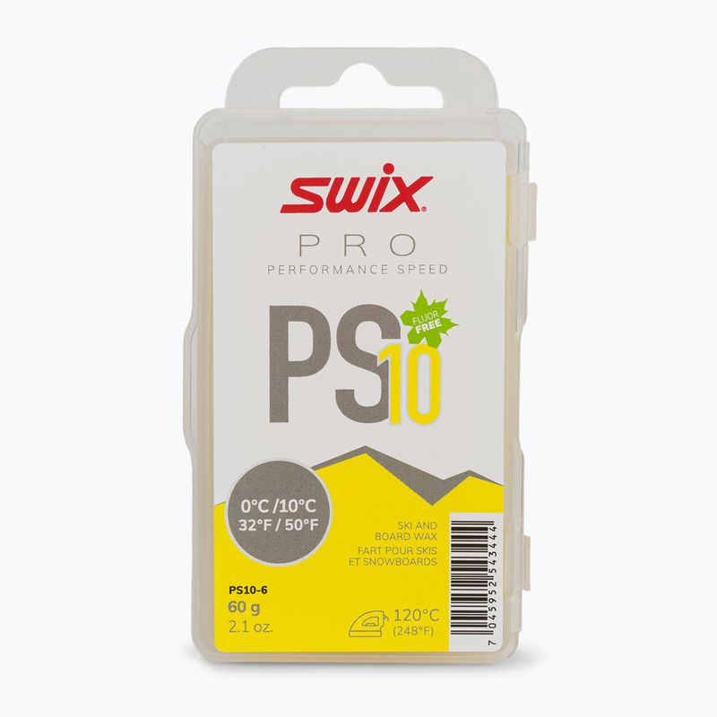 Swix Ps10 Geltonas slidinėjimo tepalas 0°C/+10°C PS10-6