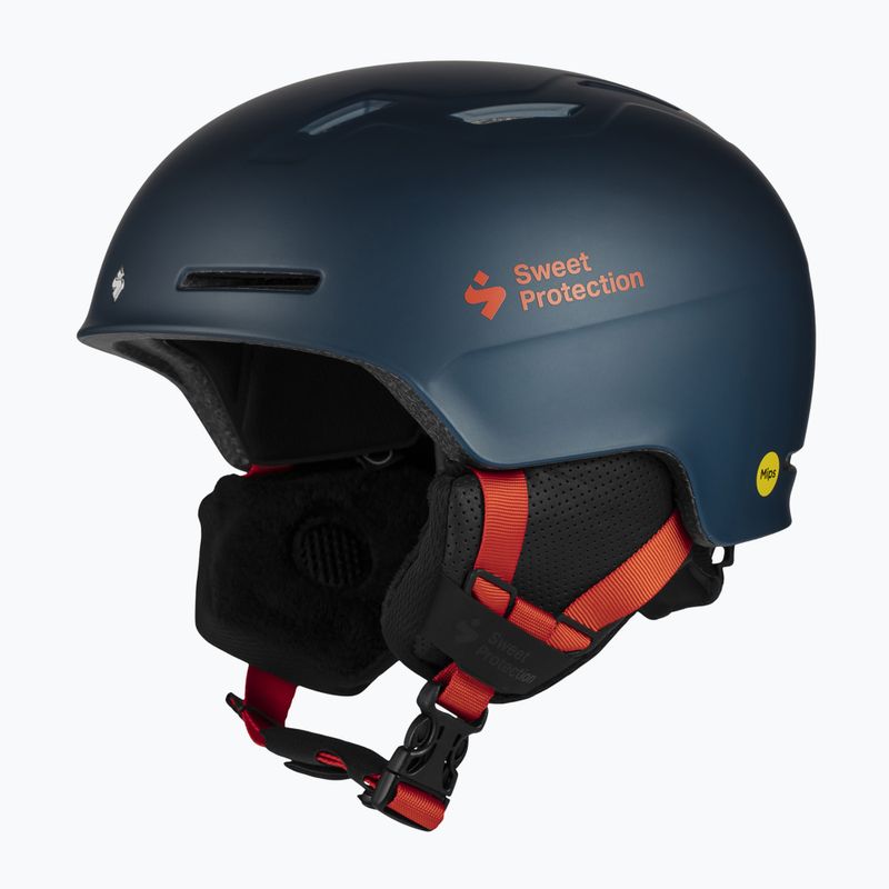 Vaikiškas slidinėjimo šalmas Sweet Protection Winder MIPS Jr naktinis mėlynas metalinis 7