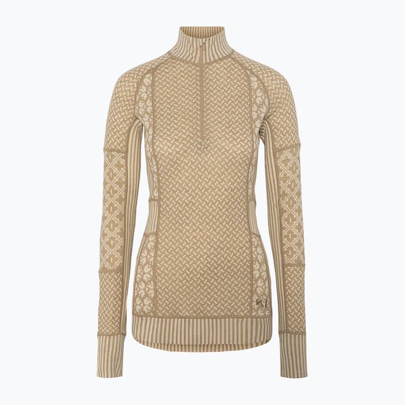 Moteriškas termo džemperis KARI TRAA Smekker Half Zip mocha 3