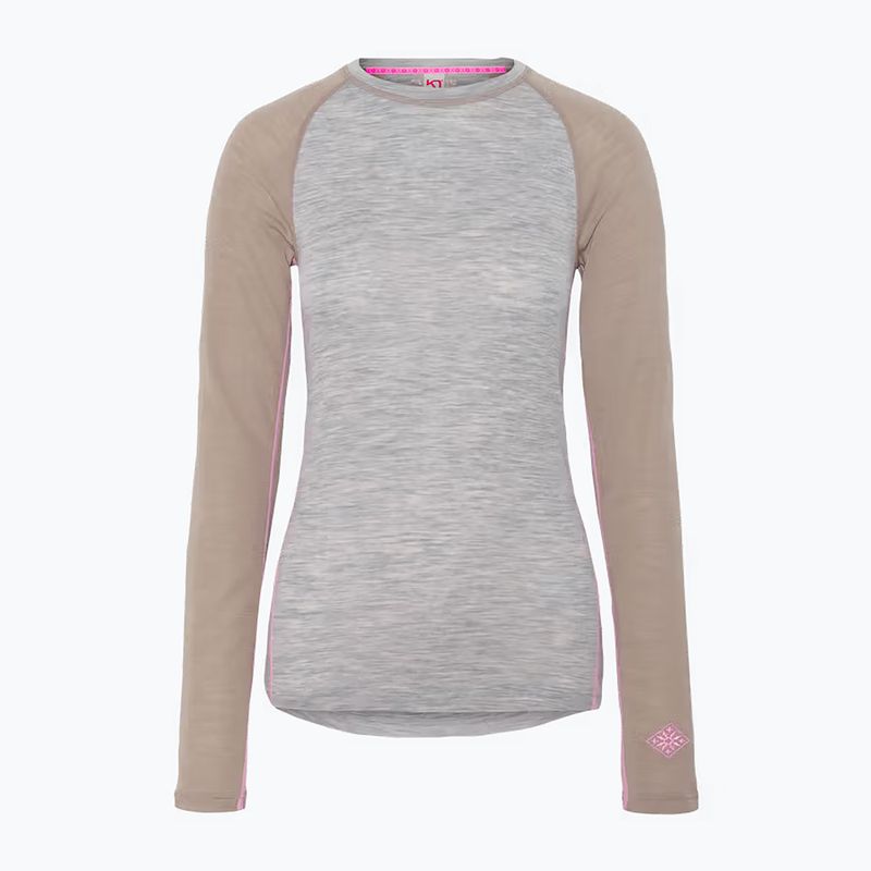Moteriškas termo apatinio trikotažo komplektas KARI TRAA Kaia light grey melange 2