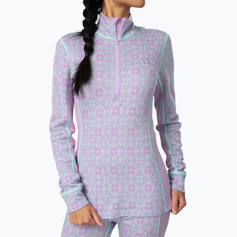 Moteriškas termo džemperis KARI TRAA Rose Half Zip lily 4