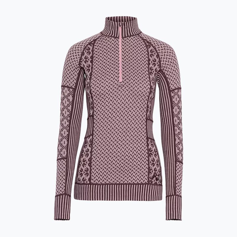 Moteriškas termo džemperis KARI TRAA Smekker Half Zip cocoa powder 4