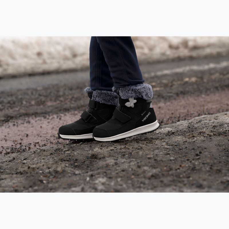 Viking Footwear Belle Butterfly Warm GTX 2V vaikiški sniego batai juodi 8