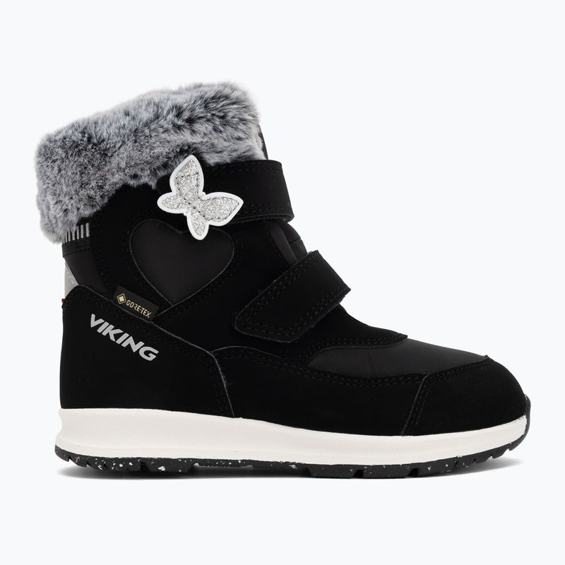 Viking Footwear Belle Butterfly Warm GTX 2V vaikiški sniego batai juodi 2