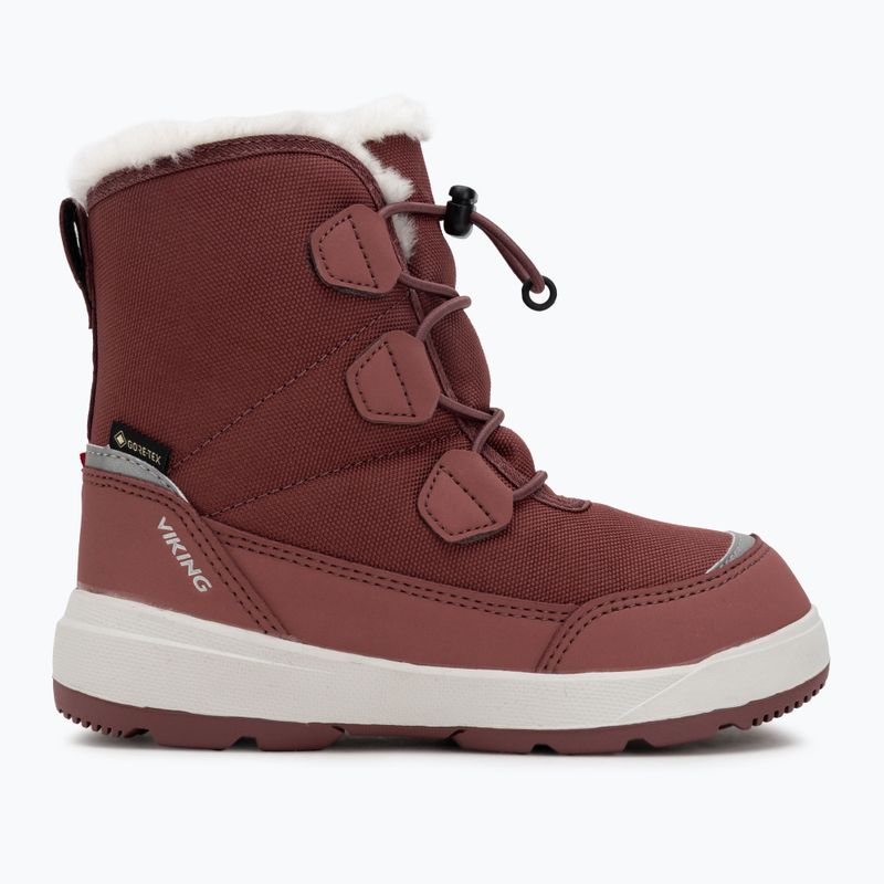 Viking Footwear Toasty Warm GTX Zip tamsiai rožinės spalvos sniego batai 2