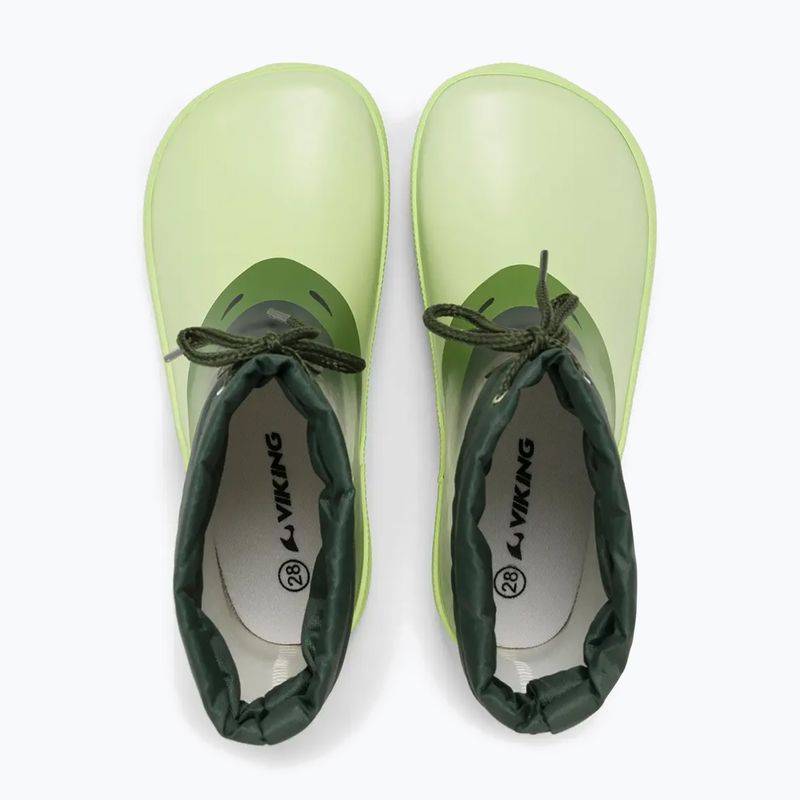 Vaikiški guminiai batai Viking Footwear Alv Barefoot Paw Print šviesiai žali/žali 12