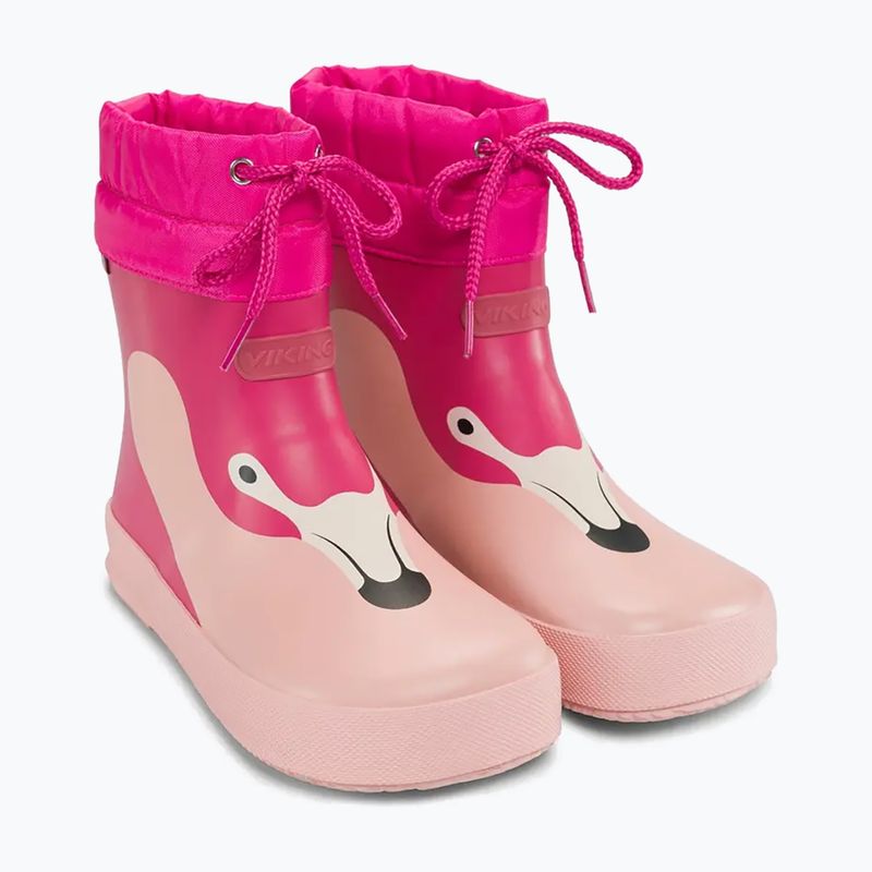 Vaikiški guminiai batai Viking Footwear Alv Barefoot Paw Print šviesiai rožiniai/magentos spalvos 10
