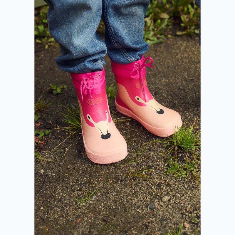 Vaikiški guminiai batai Viking Footwear Alv Barefoot Paw Print šviesiai rožiniai/magentos spalvos 14