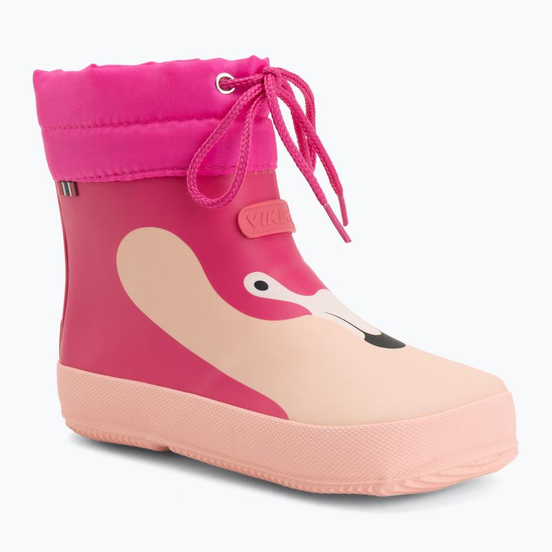 Vaikiški guminiai batai Viking Alv Barefoot Paw Print light pink/magenta
