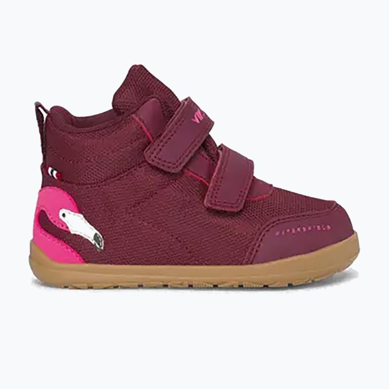 Vaikiški barefoot batai Viking Footwear Alv Barefoot Mid 2V Waterproof bordo spalvos 8