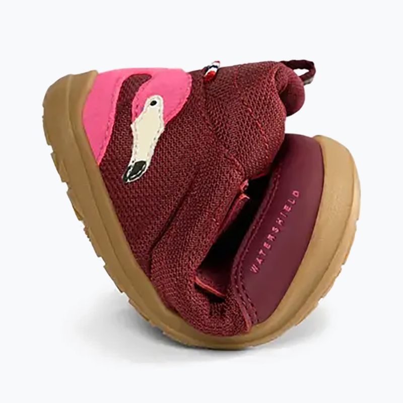 Vaikiški barefoot batai Viking Footwear Alv Barefoot Mid 2V Waterproof bordo spalvos 16