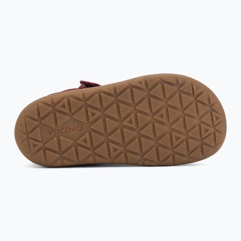 Vaikiški barefoot batai Viking Alv Barefoot Mid 2V Waterproof burgundy 4