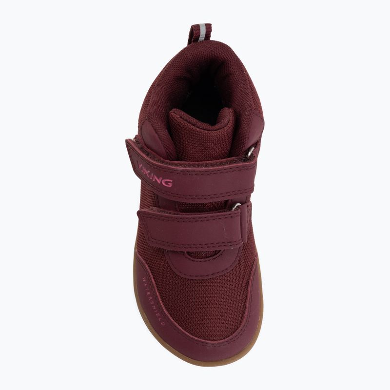 Vaikiški barefoot batai Viking Alv Barefoot Mid 2V Waterproof burgundy 5