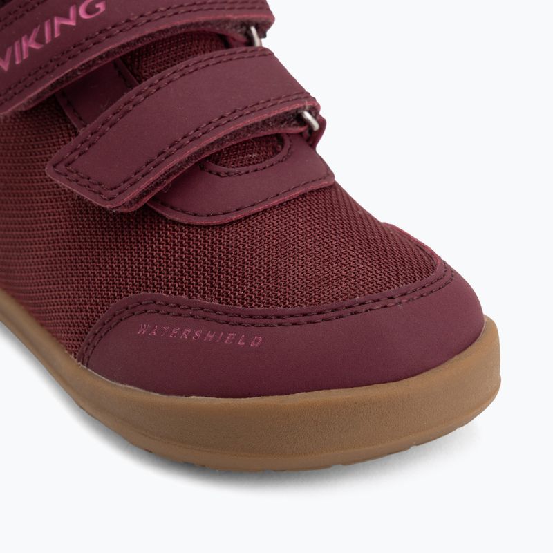 Vaikiški barefoot batai Viking Alv Barefoot Mid 2V Waterproof burgundy 7
