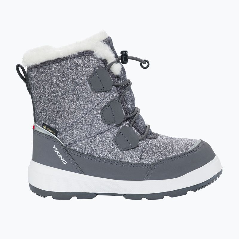 Vaikiški sniego batai Viking Footwear Toasty Glitter Warm Gore-Tex Zip dark grey