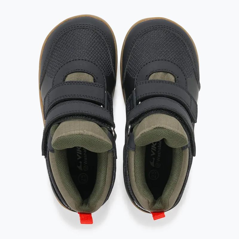 Vaikiški barefoot batai Viking Footwear Aspen Barefoot Mid 2V Waterproof juodi 12