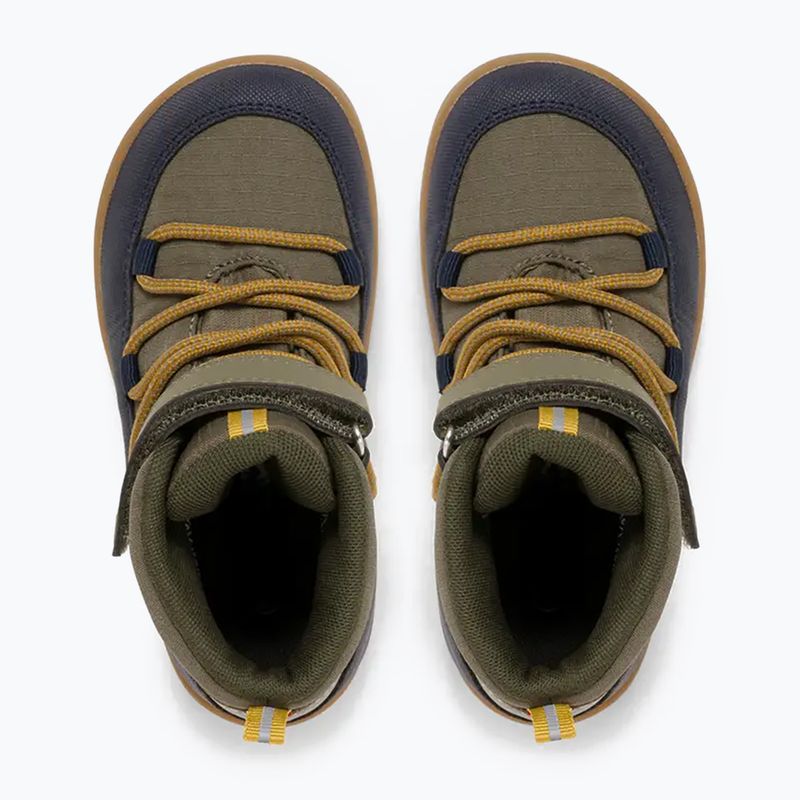 Vaikiški barefoot batai Viking Footwear Birch Barefoot Mid 1V Waterproof tamsiai mėlyni/alyvuogių spalvos 12