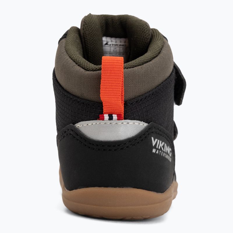 Vaikiški barefoot batai Viking Footwear Aspen Barefoot Mid 2V Waterproof juodi 6