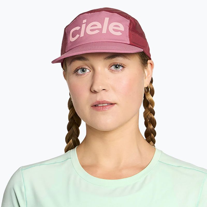 Kepuraitė su snapeliu Ciele Athletics GOCap Comp Century deco rose/merlot 4
