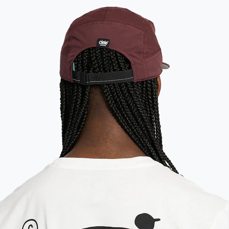 Kepuraitė su snapeliu Ciele Athletics GOCap Comp Bars dark wine red 6