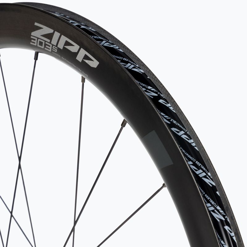 Zipp AMWH 303 S 12X100 juodas priekinis dviračio ratas 00.1918.527.000 4