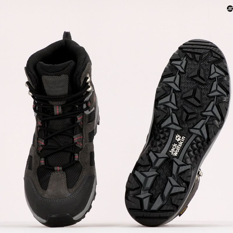 Jack Wolfskin moteriški trekingo batai Vojo 3 Texapore Mid pilki 4042471_6157 9