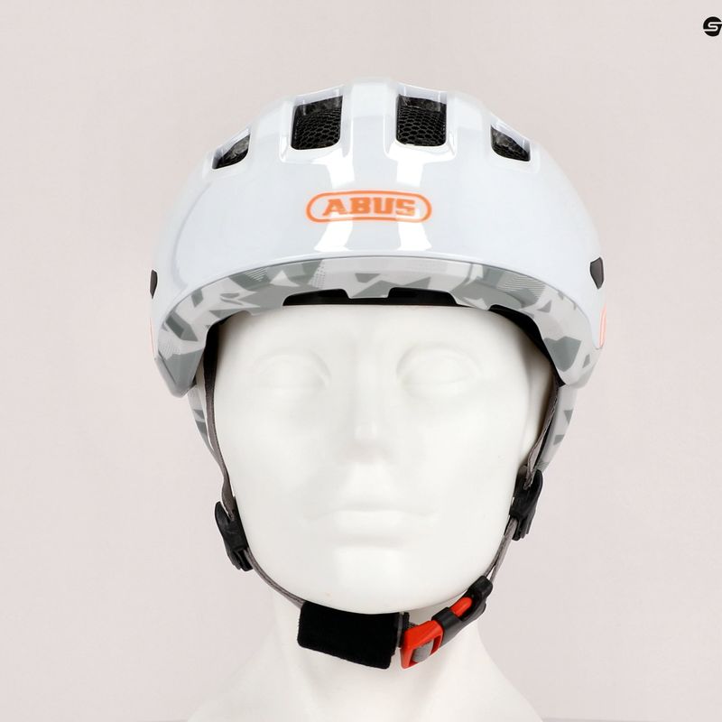 ABUS vaikiškas dviratininko šalmas Smiley 3.0 ACE LED blizgantis baltas 9