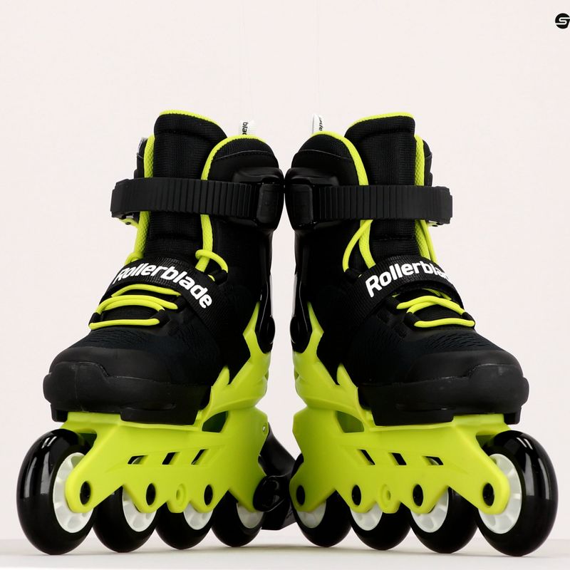 Rollerblade Microblade vaikiški riedučiai juodai geltoni 7101700215 9