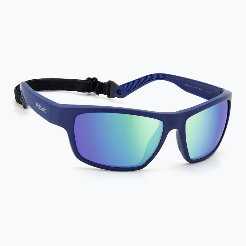 Akiniai nuo saulės Polaroid PLD 7037/S matt blue/greygreen mirror polarized