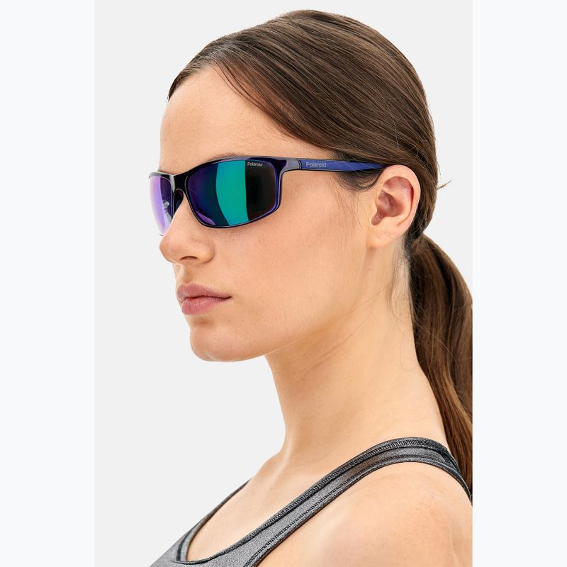 Saulės akiniai Polaroid PLD 7036/S blue/greygreen mirror polarized 8