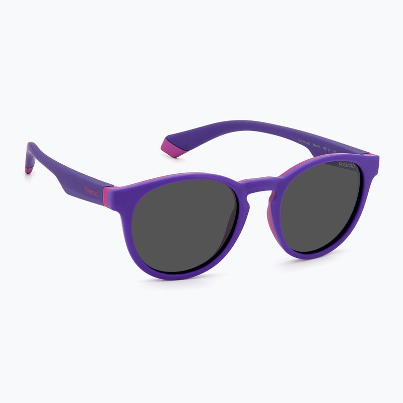 Vaikiški akiniai nuo saulės Polaroid PLD 8048/S lilac violet/grey polarized