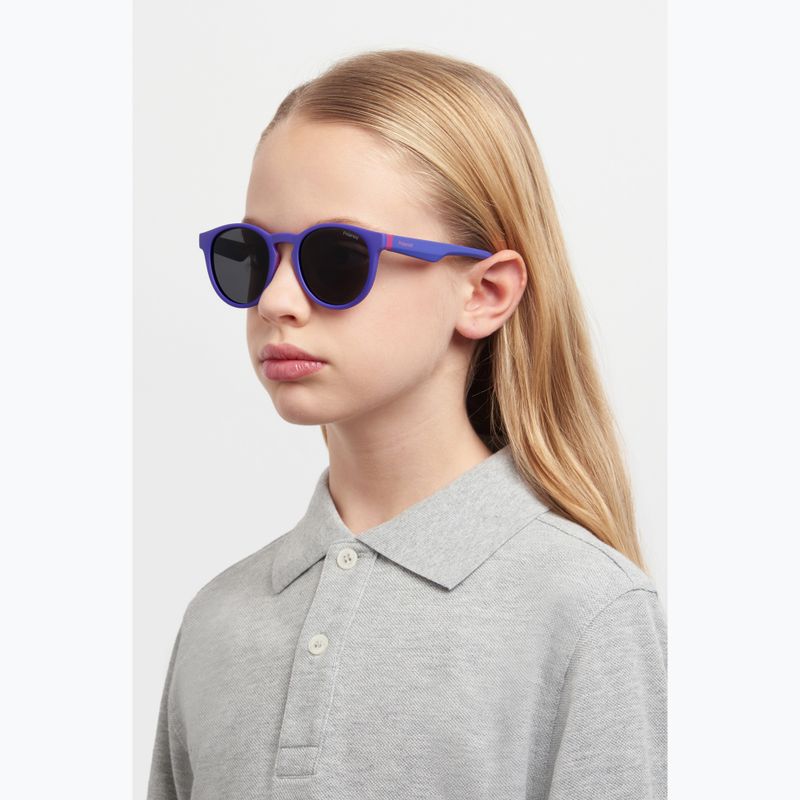 Vaikiški akiniai nuo saulės Polaroid PLD 8048/S lilac violet/grey polarized 7