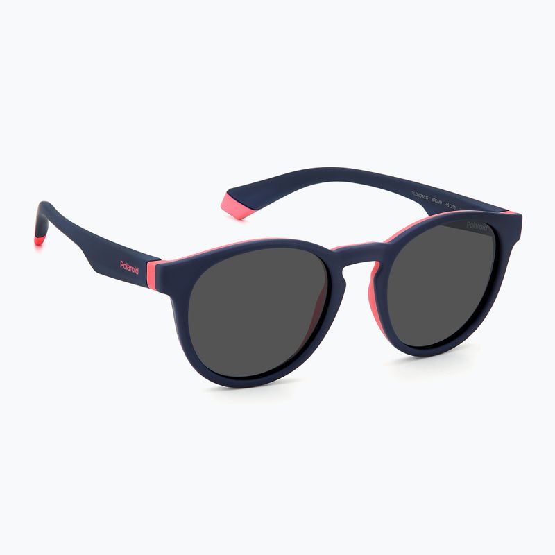 Vaikiški akiniai nuo saulės Polaroid PLD 8048/S blue pink/grey polarized
