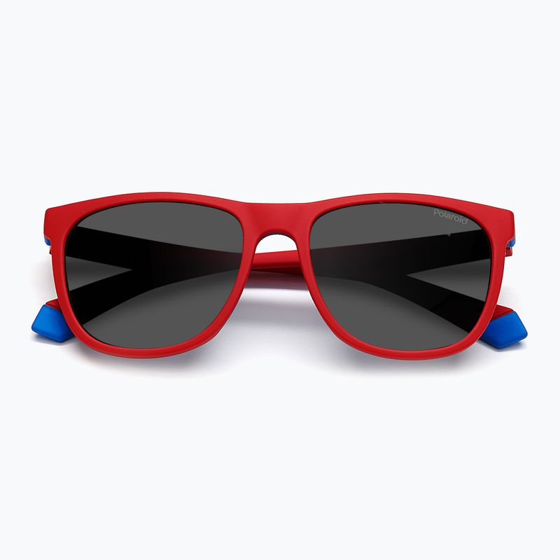 Vaikiški akiniai nuo saulės Polaroid PLD 8049/S red blue/grey polarized 4