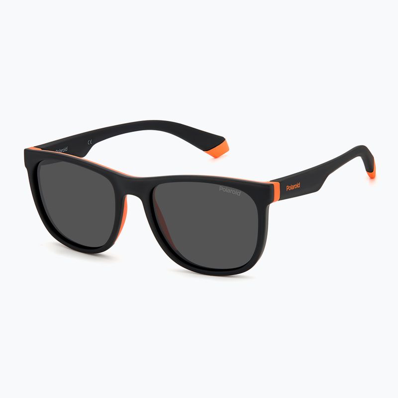 Vaikiški akiniai nuo saulės Polaroid PLD 8049/S black orange/grey polarized 2