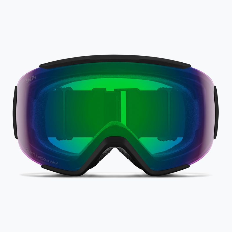 Slidinėjimo akiniai Smith Sequence OTG S2 black/chromapop everyday green mirror 2