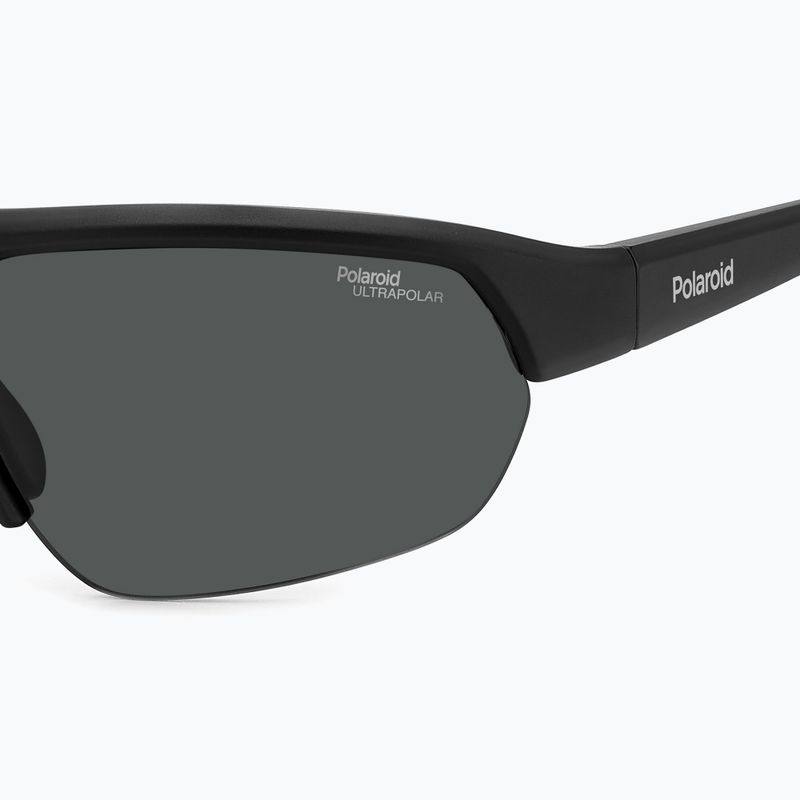 "Polaroid PLD 7048/S" matinės juodos/pilkos spalvos poliarizuoti kontrastingi akiniai nuo saulės 4