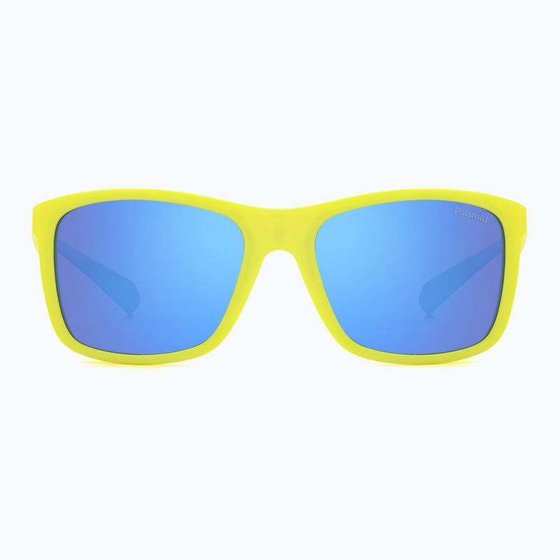 Vaikiški akiniai nuo saulės Polaroid PLD 8053/S matte yellow azure/blue mirror polarized 3