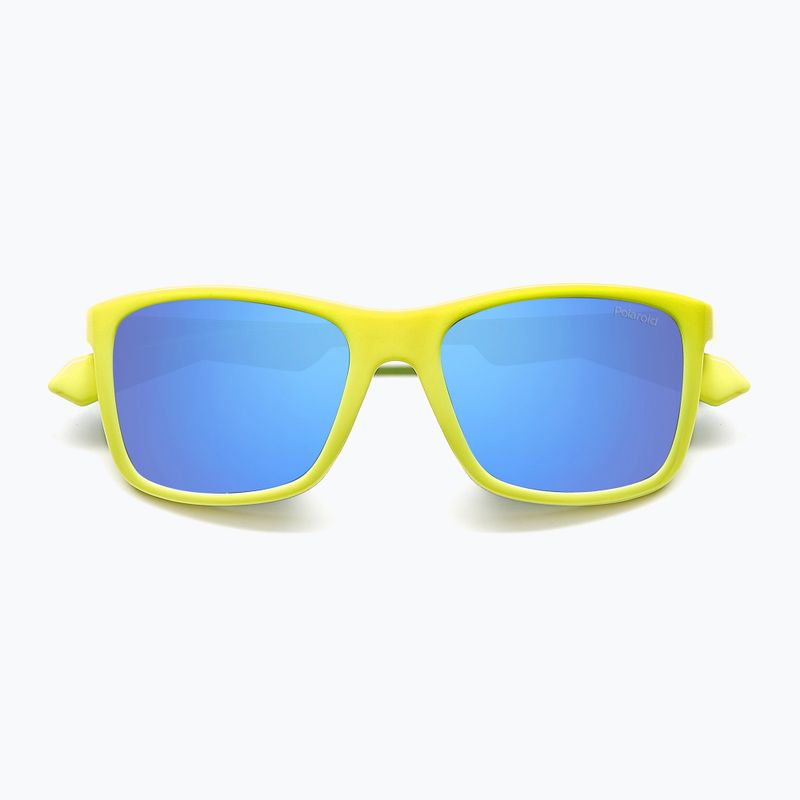 Vaikiški akiniai nuo saulės Polaroid PLD 8053/S matte yellow azure/blue mirror polarized 4