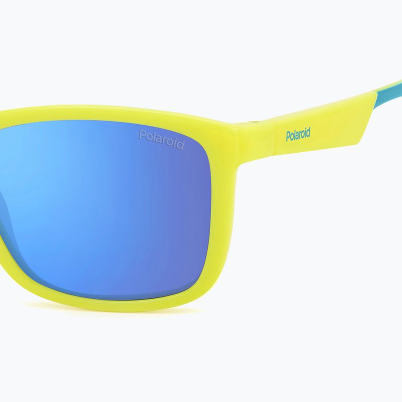 Vaikiški akiniai nuo saulės Polaroid PLD 8053/S matte yellow azure/blue mirror polarized 5