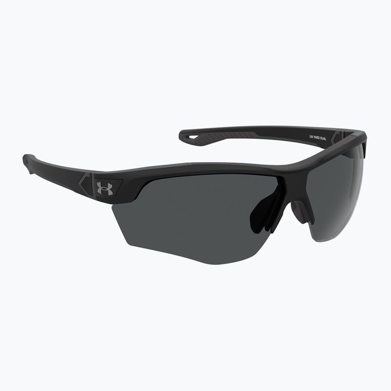 "Under Armour Yard Dual S3" matiniai juodi/pilki oleofobiniai akiniai nuo saulės
