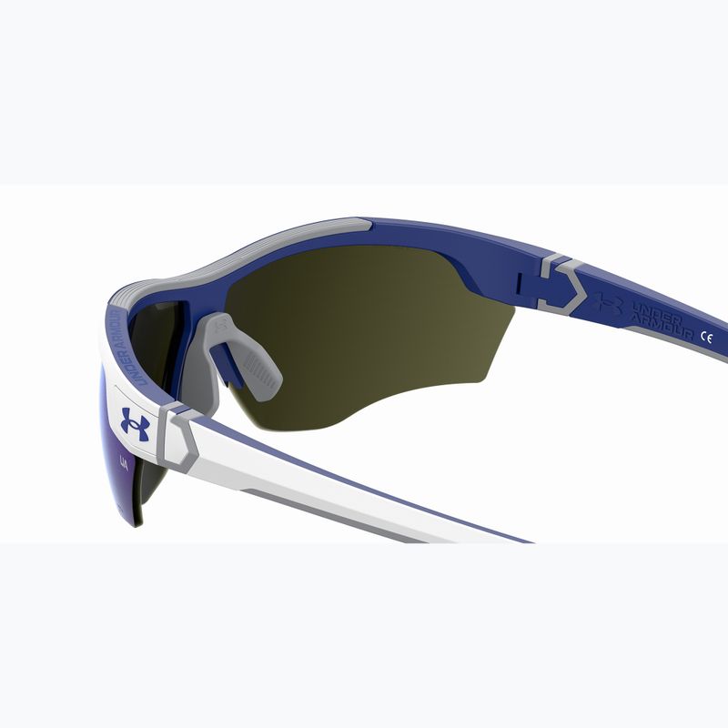 "Under Armour Yard Dual S3" matiniai balti mėlyni/mėlyni daugiasluoksniai oleofobiniai akiniai nuo saulės 6