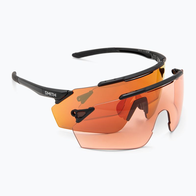 Akiniai nuo saulės Smith Ruckus matte black/chromapop red mirror