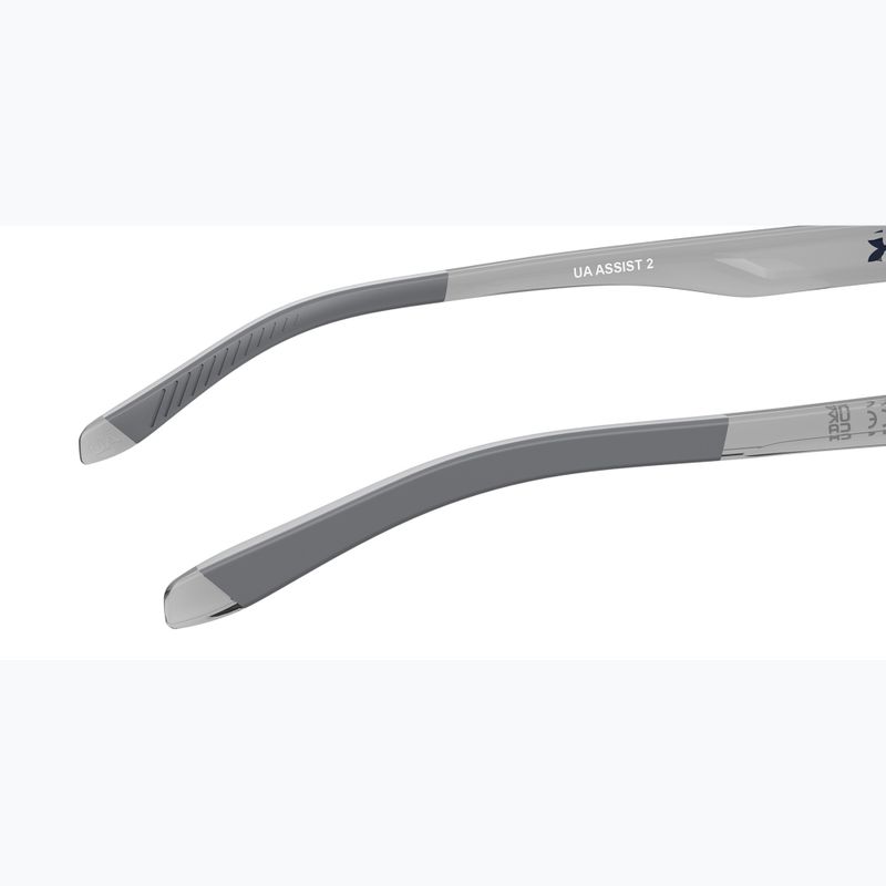 Vyriški akiniai nuo saulės Under Armour Assist 2 grey blue/grey blue multilayer polarized 8