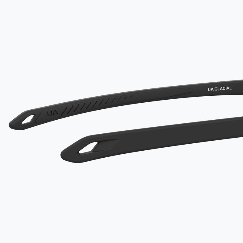 Vyriški akiniai nuo saulės Under Armour Glacial matte black/grey blue mirror silver polarized o 8