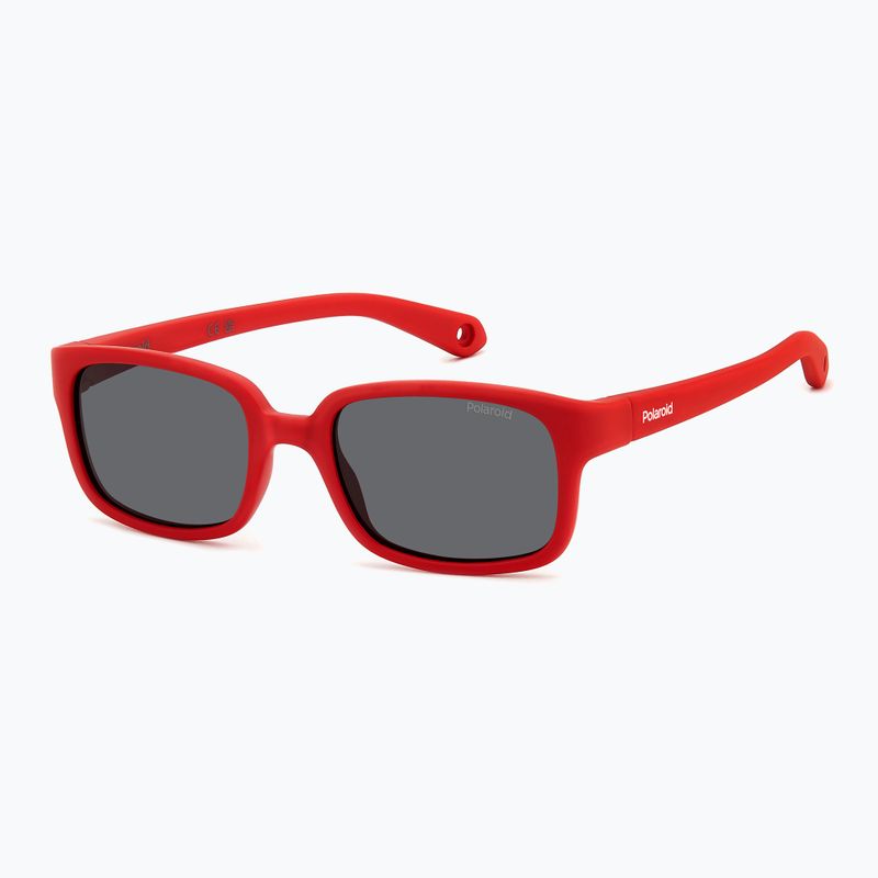 Vaikiški akiniai nuo saulės Polaroid PLD K008/S matte red/grey polarized 2