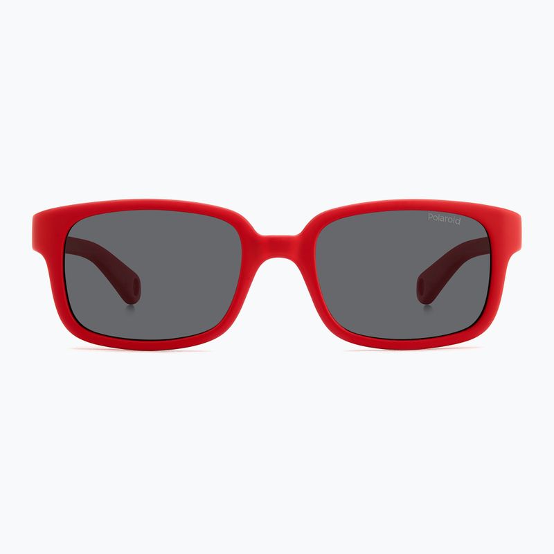 Vaikiški akiniai nuo saulės Polaroid PLD K008/S matte red/grey polarized 3