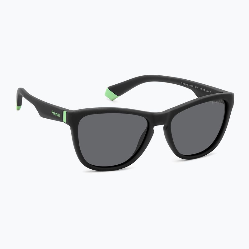Vaikiški akiniai nuo saulės Polaroid PLD 8056/S matte black/grey polarized
